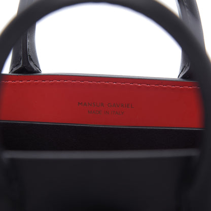 Mansur Gavriel Vegetable Tanned Calfskin Mini Mini Sun Bag Black Flamma 8 of 8