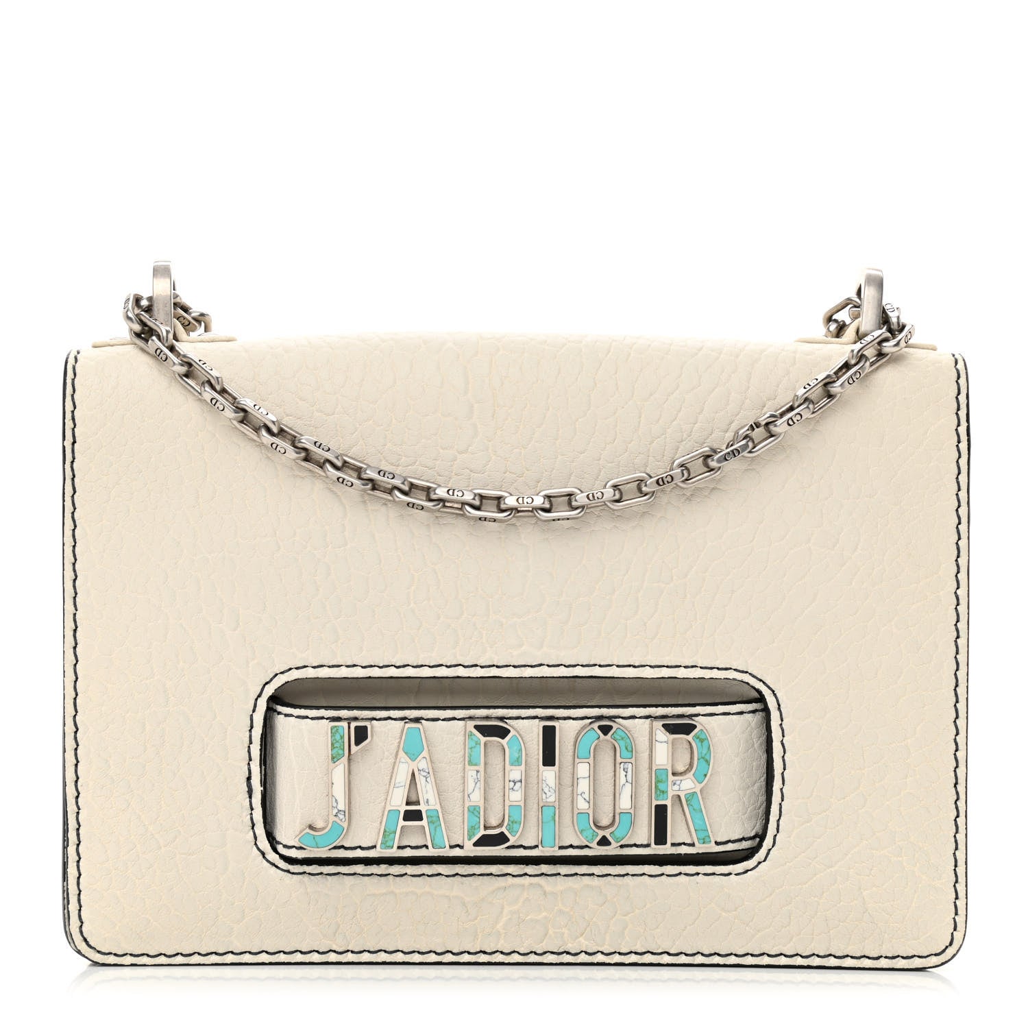 Christian Dior Canyon Grained Lambskin J'Adior Chain Flap Bag Off White 1 of 6