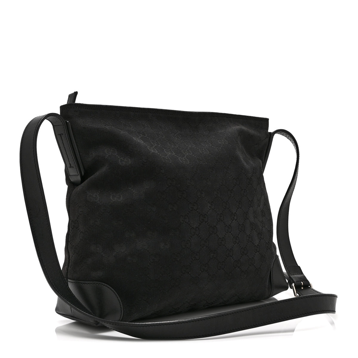 Monogram Canvas Messenger Bag Black