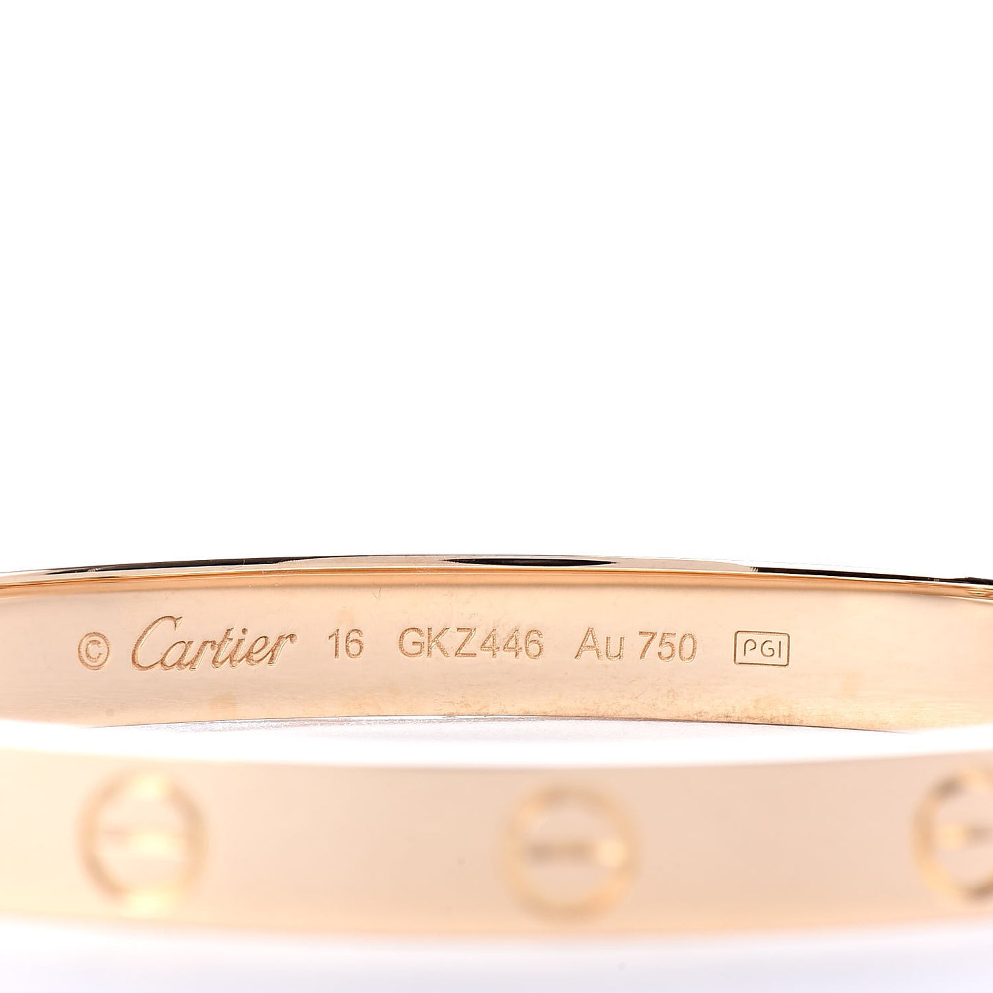 18K Yellow Gold LOVE Bracelet 16