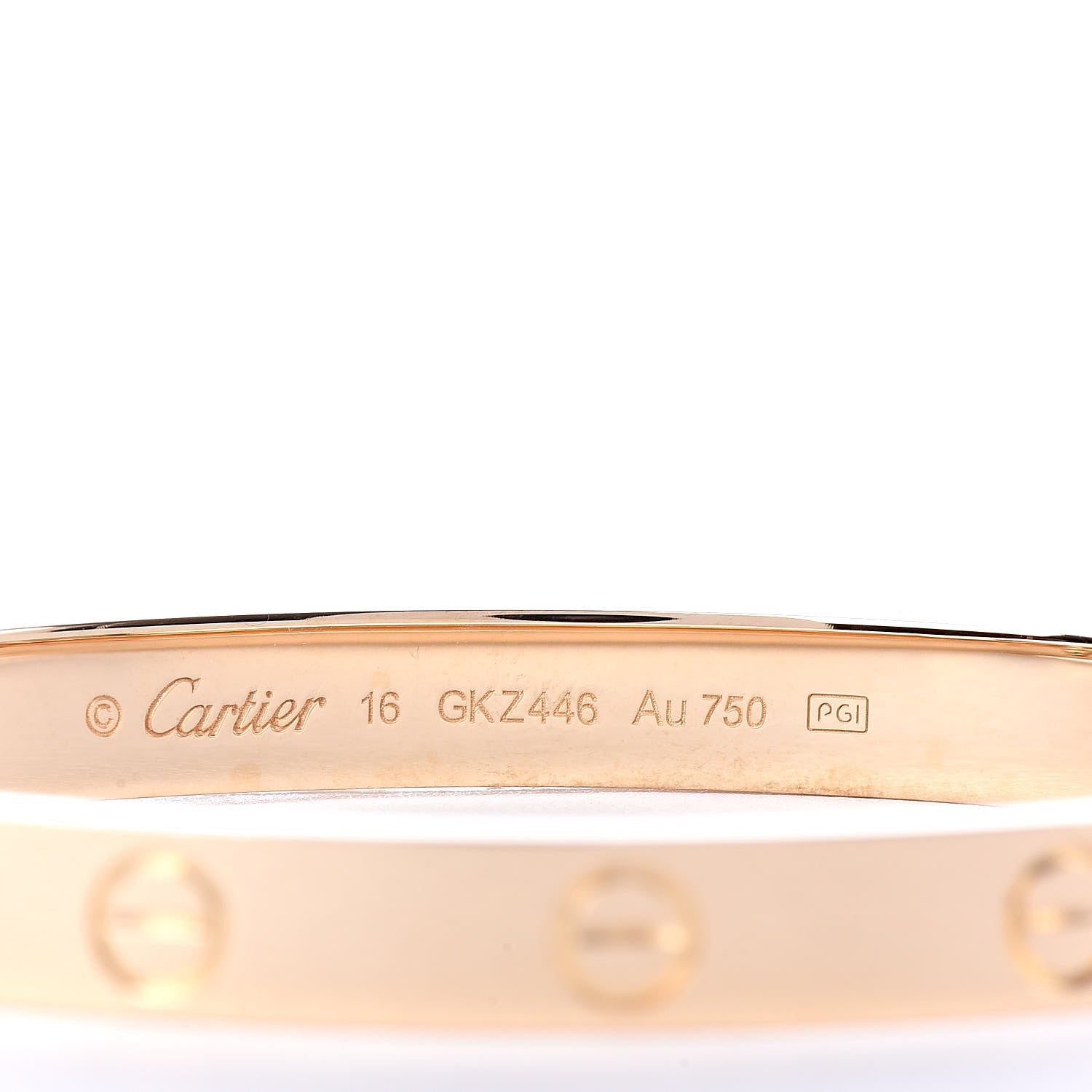Cartier 18K Yellow Gold LOVE Bracelet 16 4 of 7
