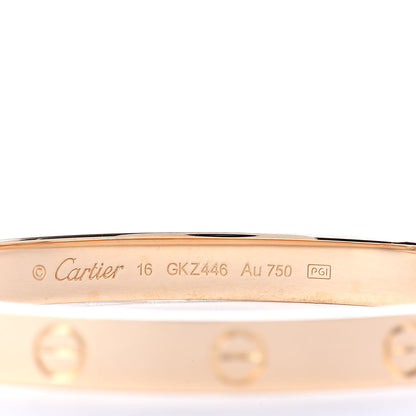 Cartier 18K Yellow Gold LOVE Bracelet 16 4 of 7