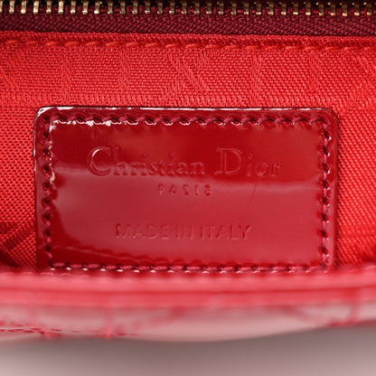 Christian Dior Patent Cannage Mini Lady Dior Red 6 of 15