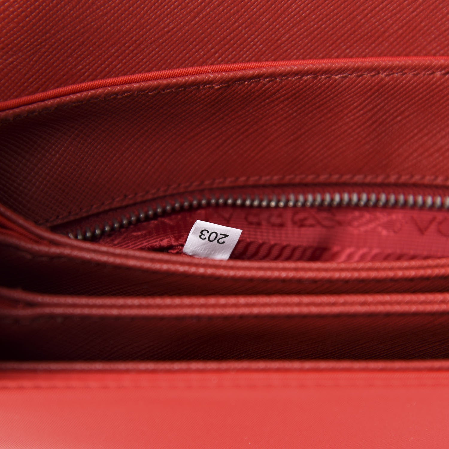 Prada Saffiano Tessuto Nylon Chain Shoulder Bag Rosso 8 of 11
