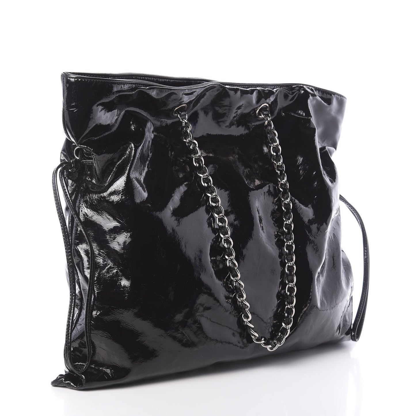 Patent Bonbons Shopper Tote Black