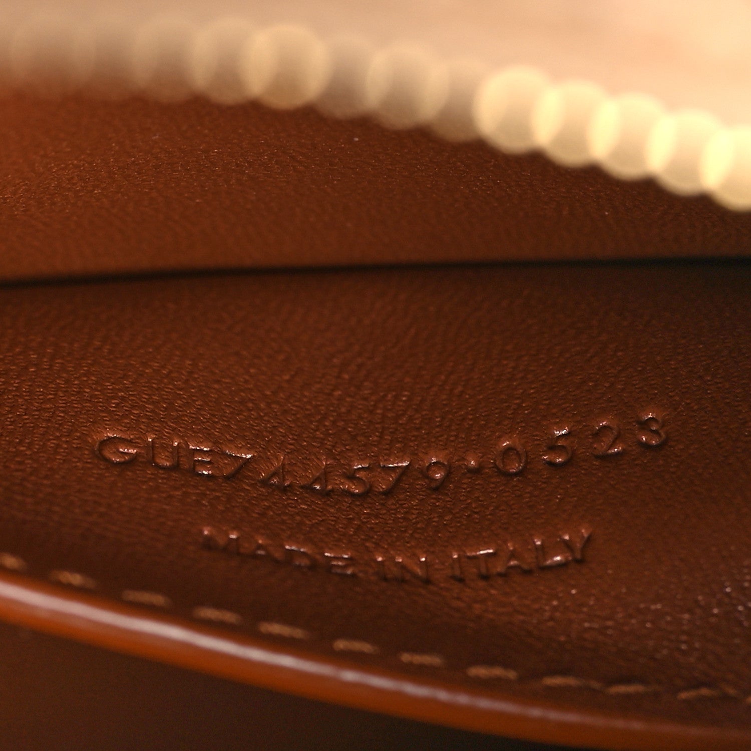 Saint Laurent Raffia Calfskin Round Camera Bag Golden Ecru Brick 7 of 10