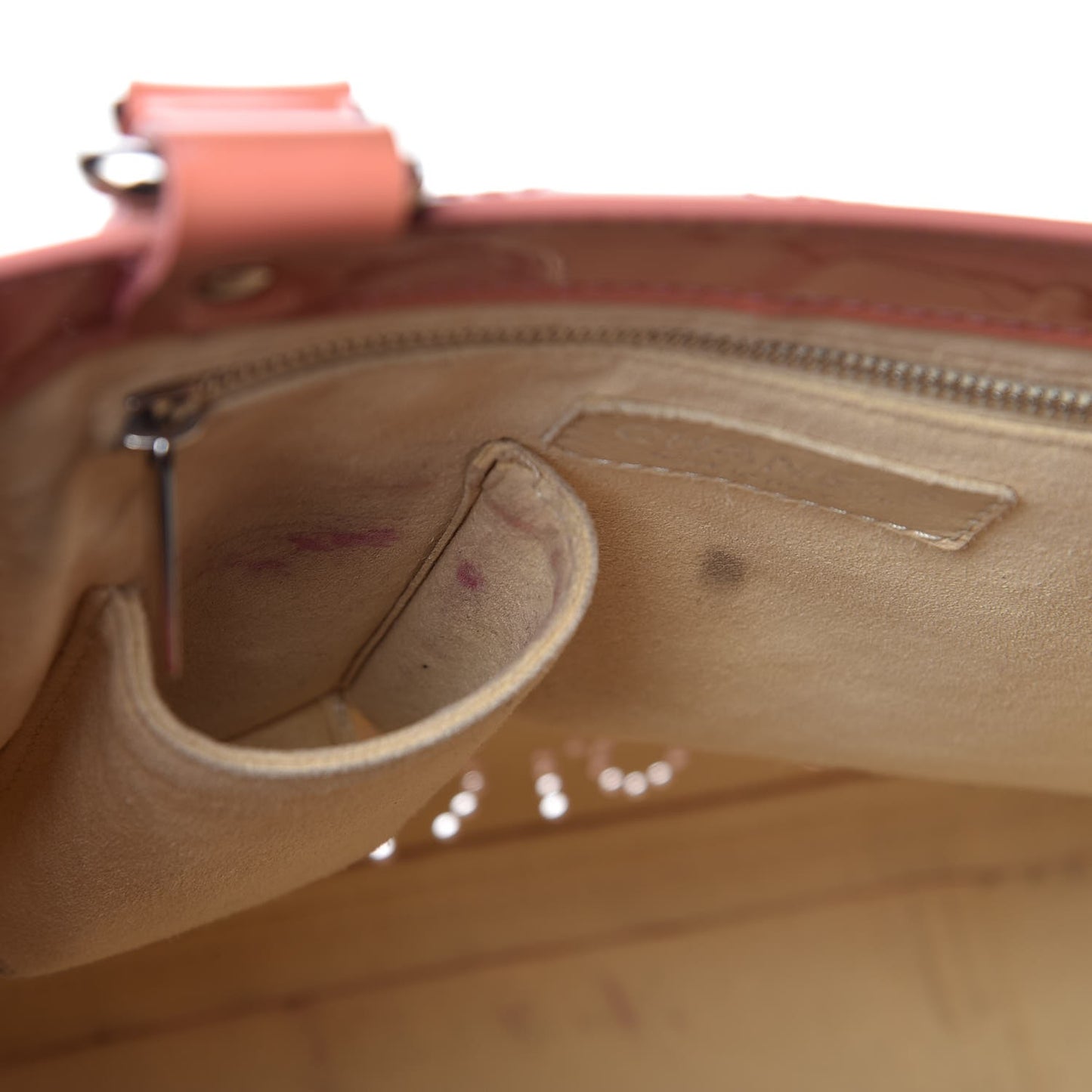 Patent Perforated CC No 5 Tote Coral