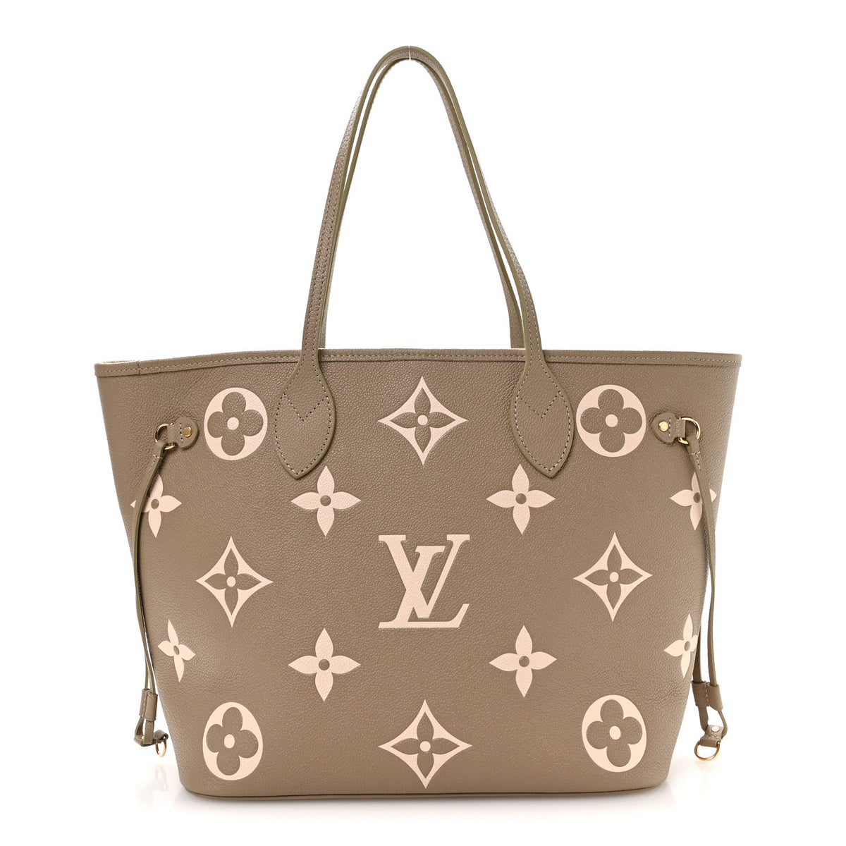 Louis Vuitton Empreinte Monogram Giant Neverfull MM Khaki Cream 1 of 11