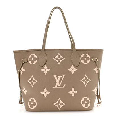 Louis Vuitton Empreinte Monogram Giant Neverfull MM Khaki Cream 1 of 11