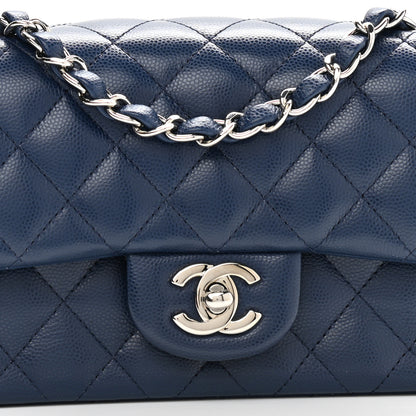 Chanel Caviar Quilted Mini Rectangular Flap Navy 8 of 11