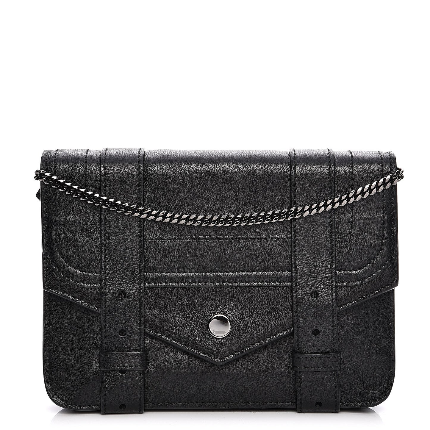 Lambskin PS1 Large Chain Wallet Black