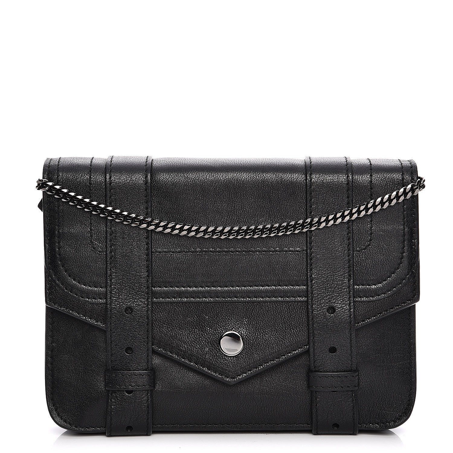 Proenza Schouler Lambskin PS1 Large Chain Wallet Black 1 of 7