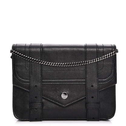Proenza Schouler Lambskin PS1 Large Chain Wallet Black 1 of 7