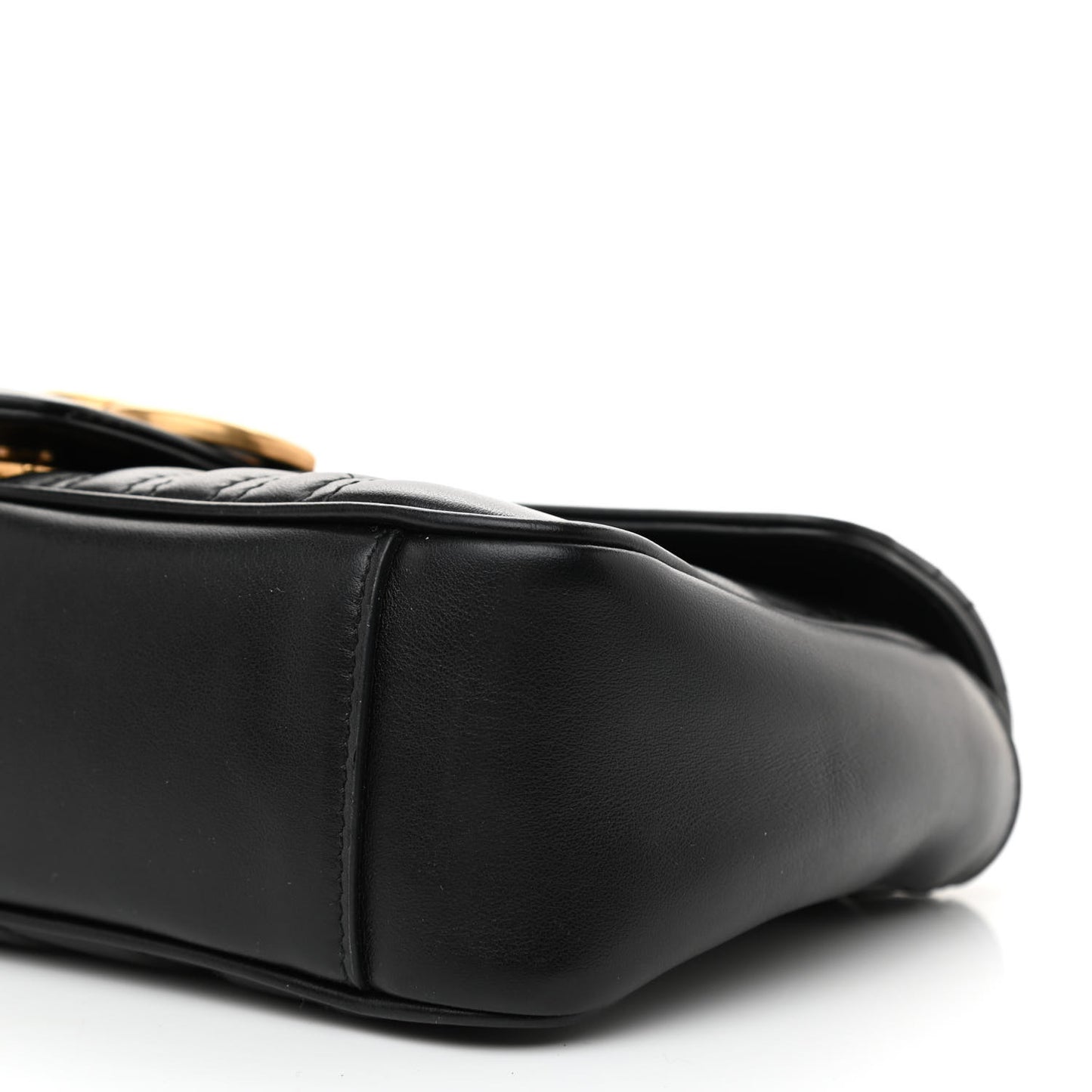 Calfskin Matelasse Small GG Marmont Shoulder Bag Black