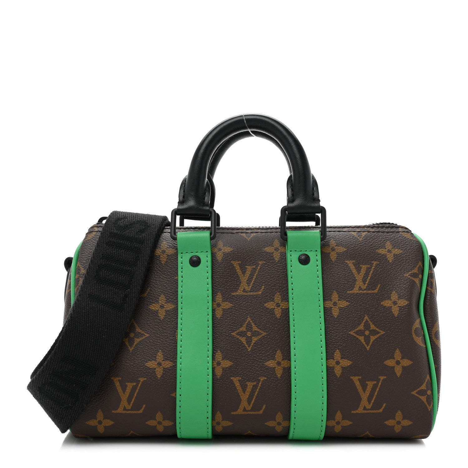 Louis Vuitton Monogram Macassar Keepall Bandouliere 25 Minty Green 1 of 9