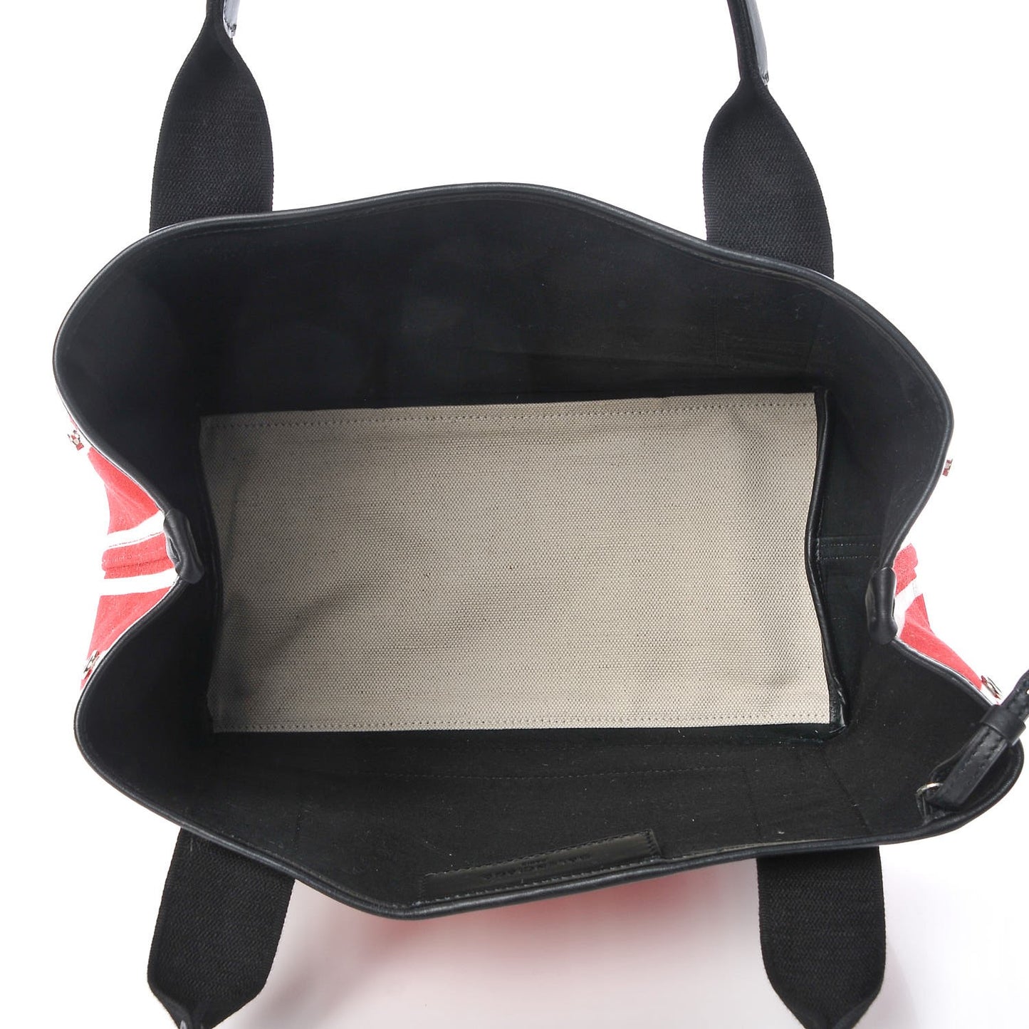 Canvas S Navy Cabas Red