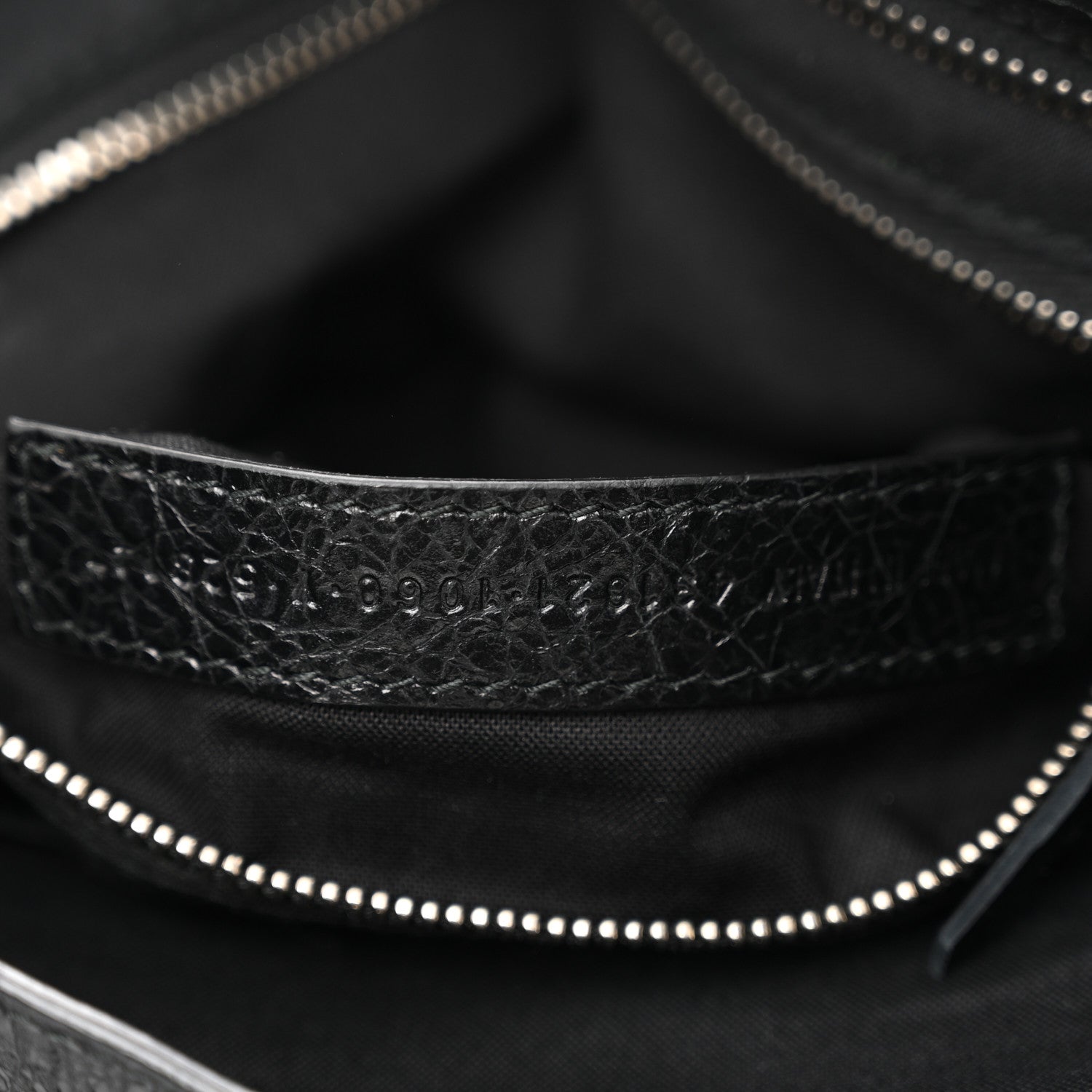 Balenciaga Agneau Classic Silver Hardware S City Logo Strap Black White 8 of 11
