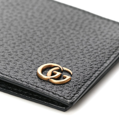 Gucci Calfskin Boar Effect GG Marmont Bi-Fold Wallet Black 9 of 9