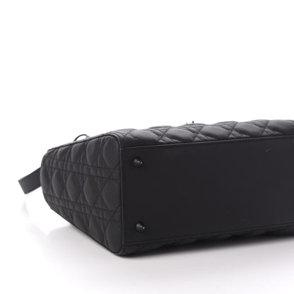 Christian Dior Ultra Matte Calfskin Cannage Medium Lady Dior Black 6 of 10