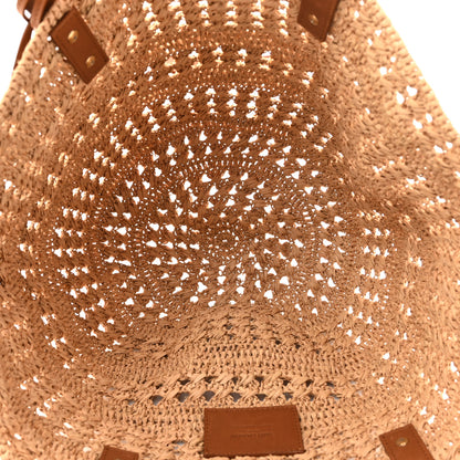 Saint Laurent Raffia Calfskin Small Panier Tote Naturel 5 of 10