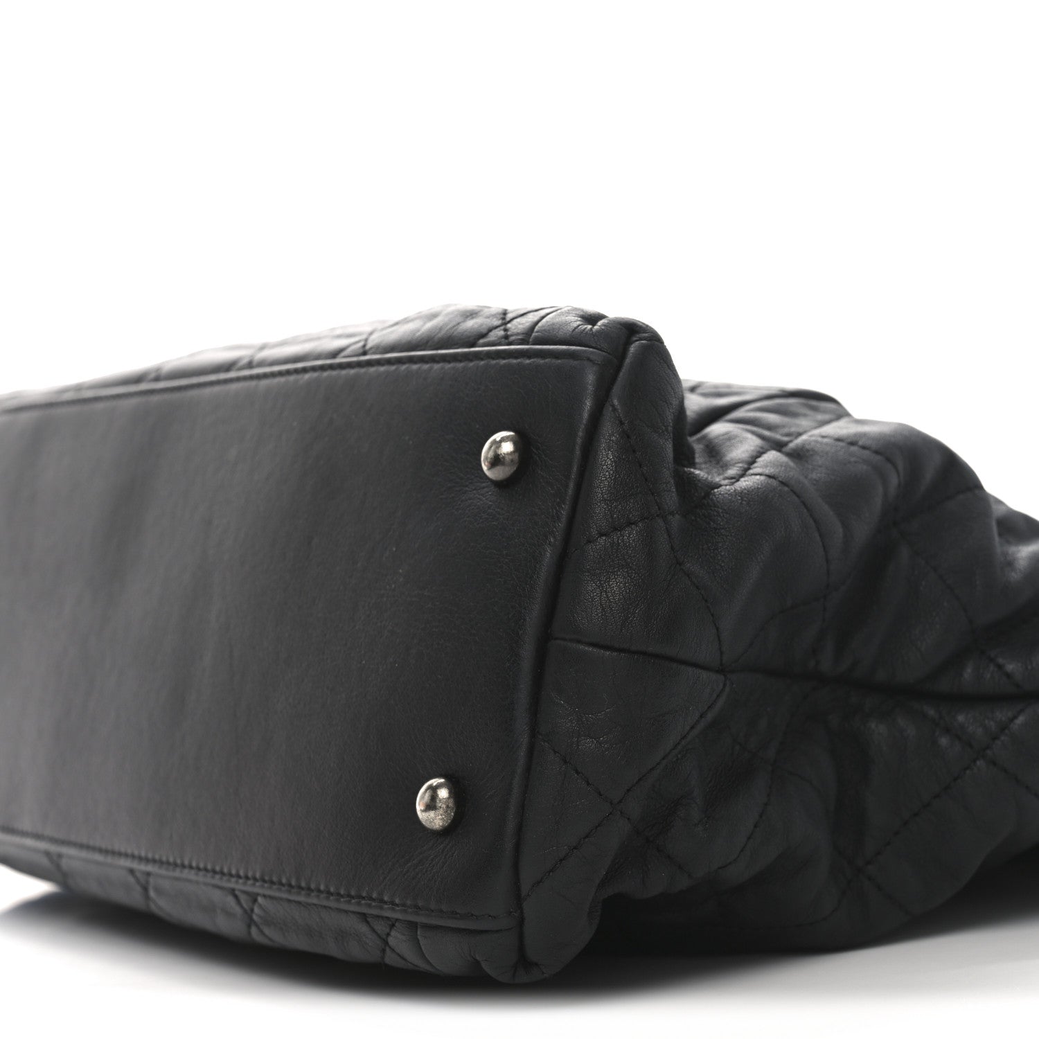 Chanel Calfskin Quilted Large Coco Pleats Tote Black 10 of 10