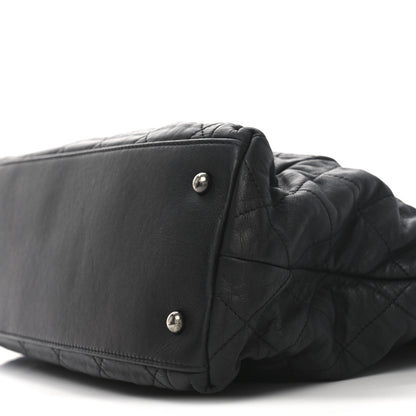Chanel Calfskin Quilted Large Coco Pleats Tote Black 10 of 10