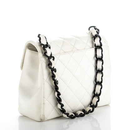 Chanel Lambskin Quilted Bekko Resin Flap White 3 of 9