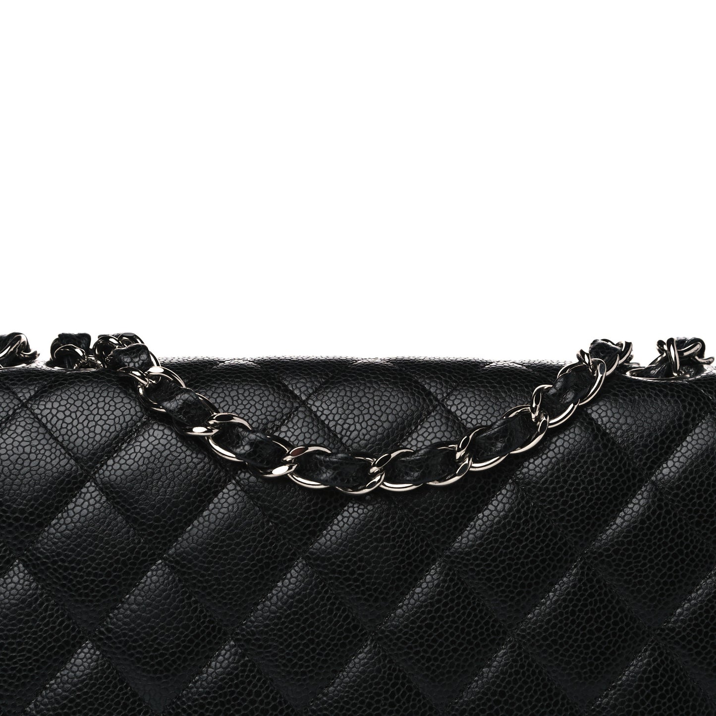 Caviar Quilted Jumbo Single Flap Black