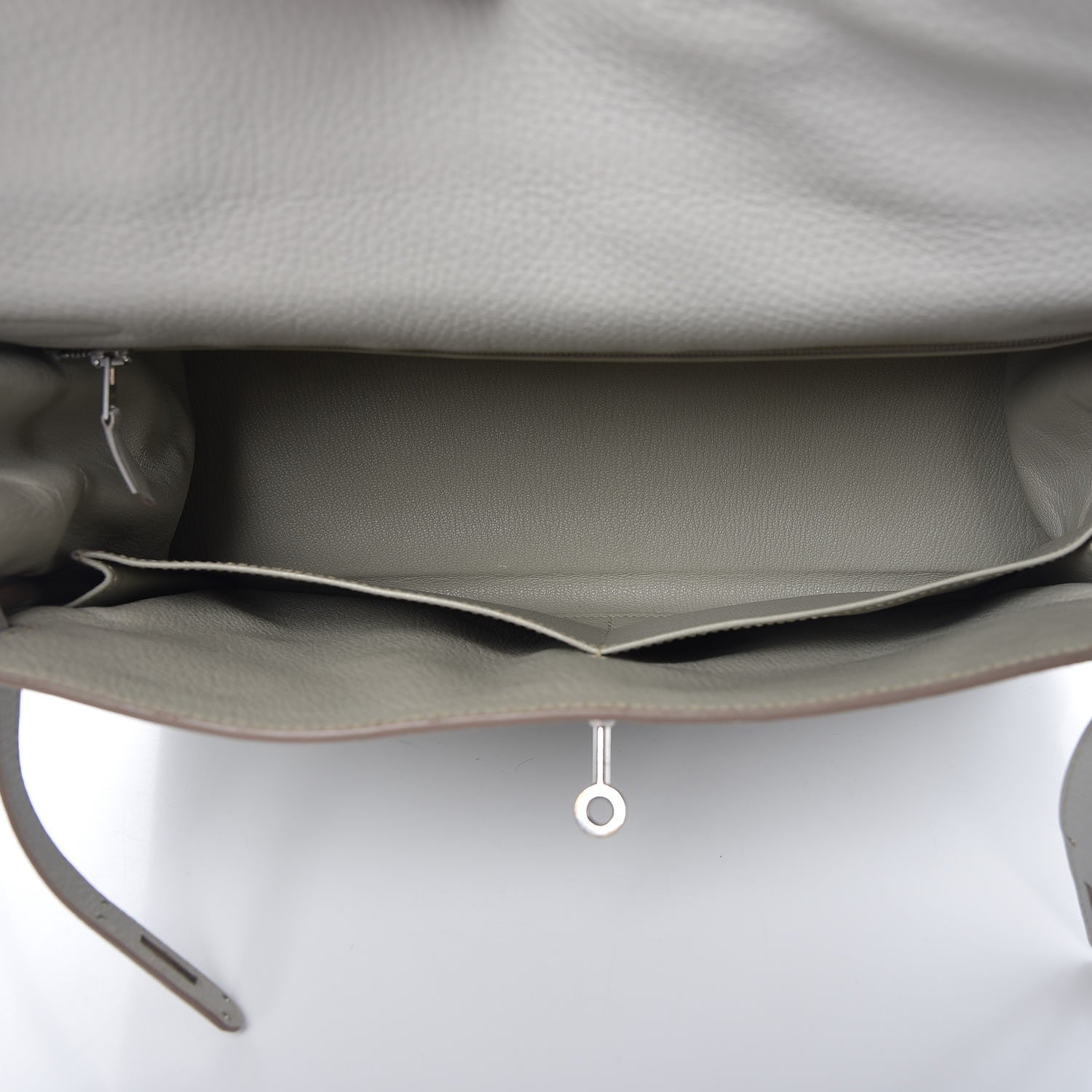 Hermes Taurillon Clemence Kelly Retourne 35 Gris Perle 7 of 29