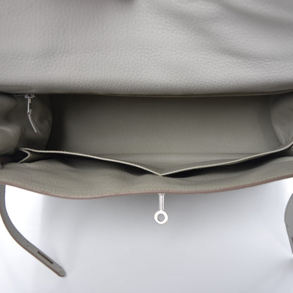 Hermes Taurillon Clemence Kelly Retourne 35 Gris Perle 7 of 29