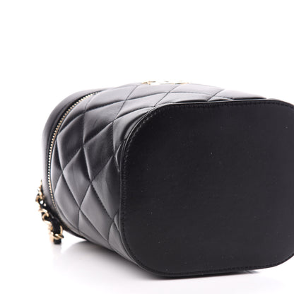 Chanel Lambskin Quilted Trendy Vanity Case Black 8 of 10