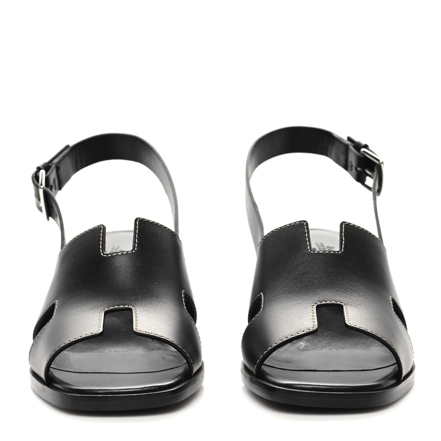Calfskin Elbe 60 Sandals 37.5 Black