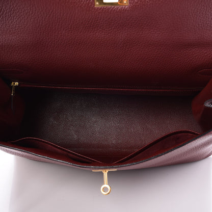 Hermes Fjord Kelly Sellier 35 Rouge H 10 of 36