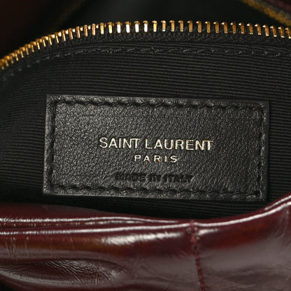 Saint Laurent Patent Quilted Small Loulou Puffer Monogram Chain Satchel Barolo 6 of 9