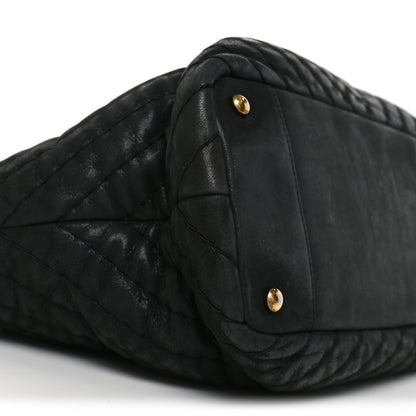 Chanel Calfskin Chevron Quilted Surpique Tote Black 9 of 10