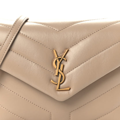 Saint Laurent Calfskin Y Quilted Monogram Toy Loulou Crossbody Bag Dark Beige Dark Beige 8 of 10