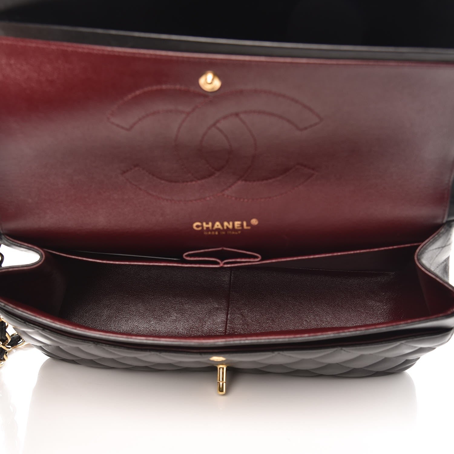 Chanel Lambskin Quilted Jumbo Double Flap Black 5 of 11
