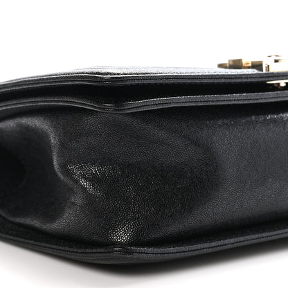 Chanel Caviar Chevron Quilted Medium Boy Flap Black 9 of 10