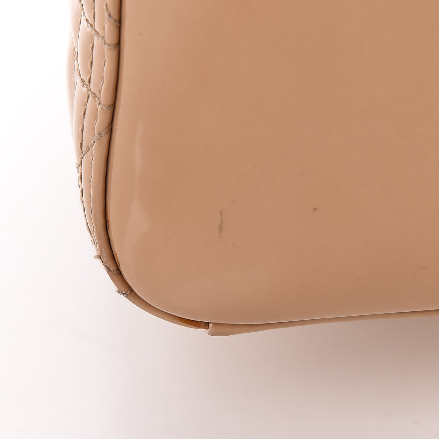 Patent Cannage Large Lady Dior Dark Beige