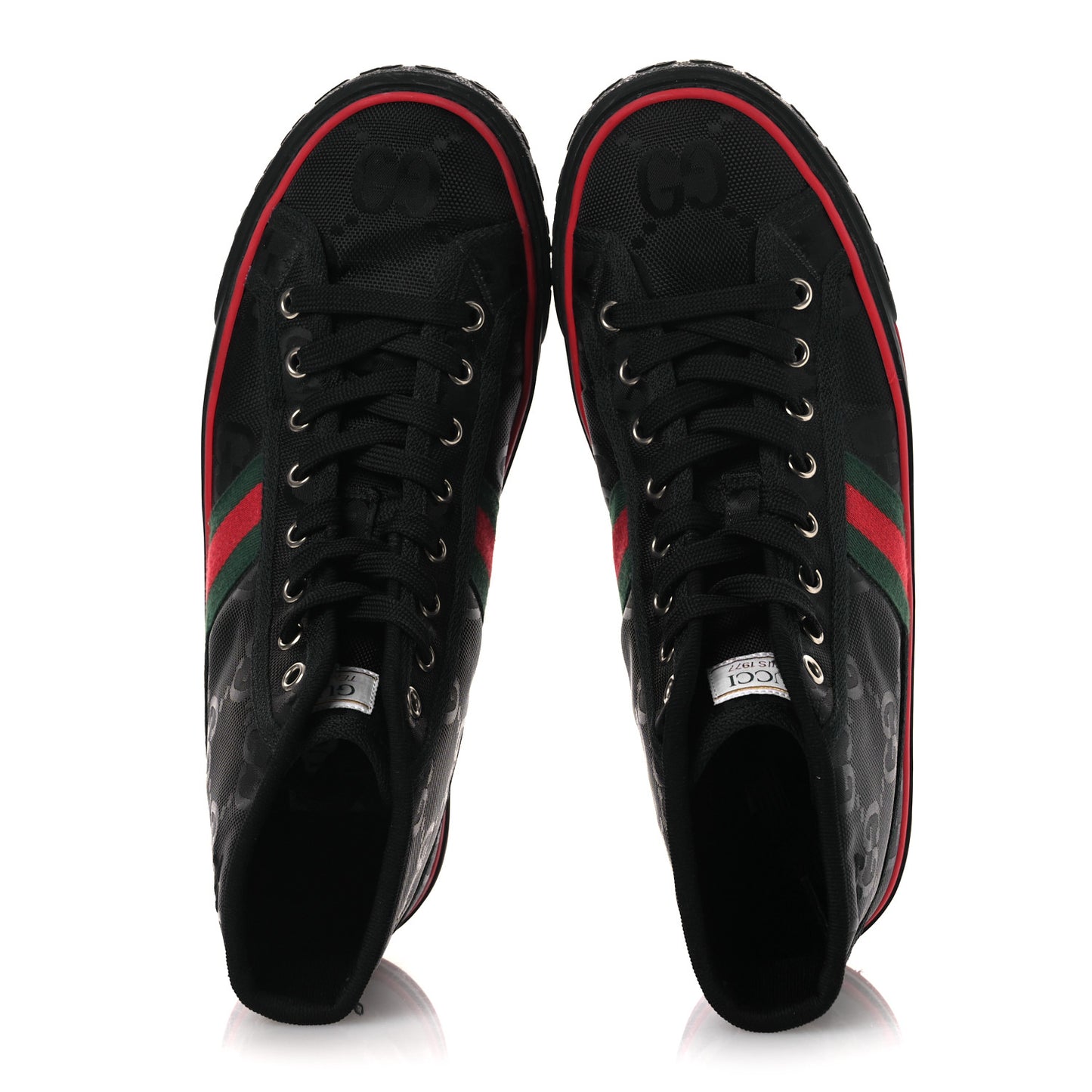 Econyl Nylon Web Monogram Off The Grid Womens 1977 Tennis High Top Sneakers 39 Black