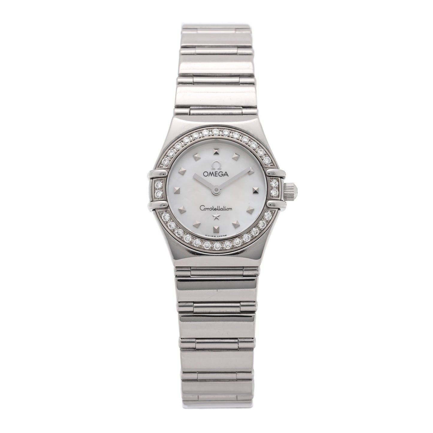 Stainless Steel Diamond Bezel Mother of Pearl 22mm Constellation My Choice Quartz Watch 1465.71.00