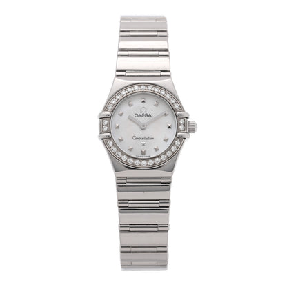 Omega Stainless Steel Diamond Bezel Mother of Pearl 22mm Constellation My Choice Quartz Watch 1465.71.00 1 of 4