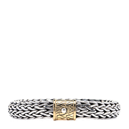 John Hardy Sterling Silver 14K Yellow Gold 11mm Classic Chain Bracelet S 1 of 10