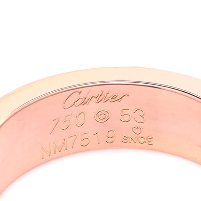 Cartier 18K Pink Gold Pink Sapphire 5.5mm LOVE Ring 53 6.25 4 of 6