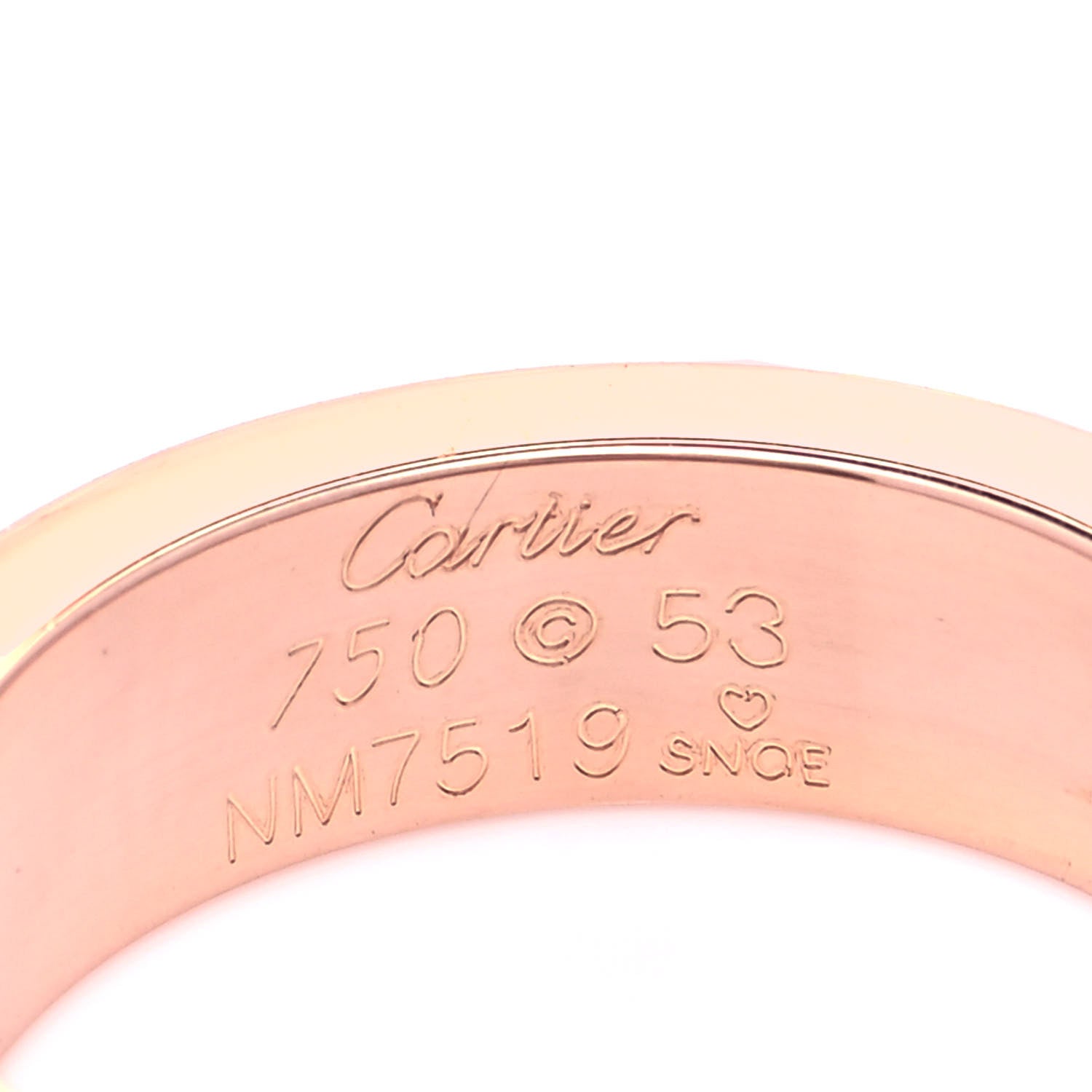 Cartier 18K Pink Gold Pink Sapphire 5.5mm LOVE Ring 53 6.25 4 of 6