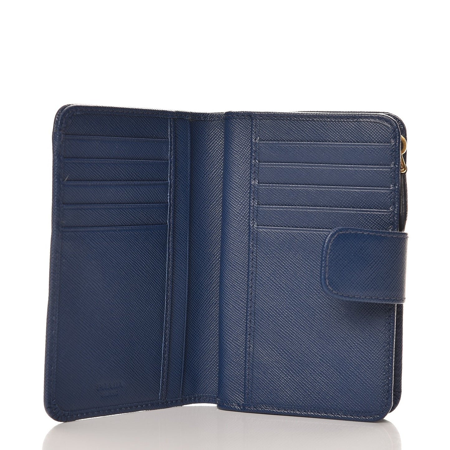 Saffiano Metal Compact Wallet Bleuette