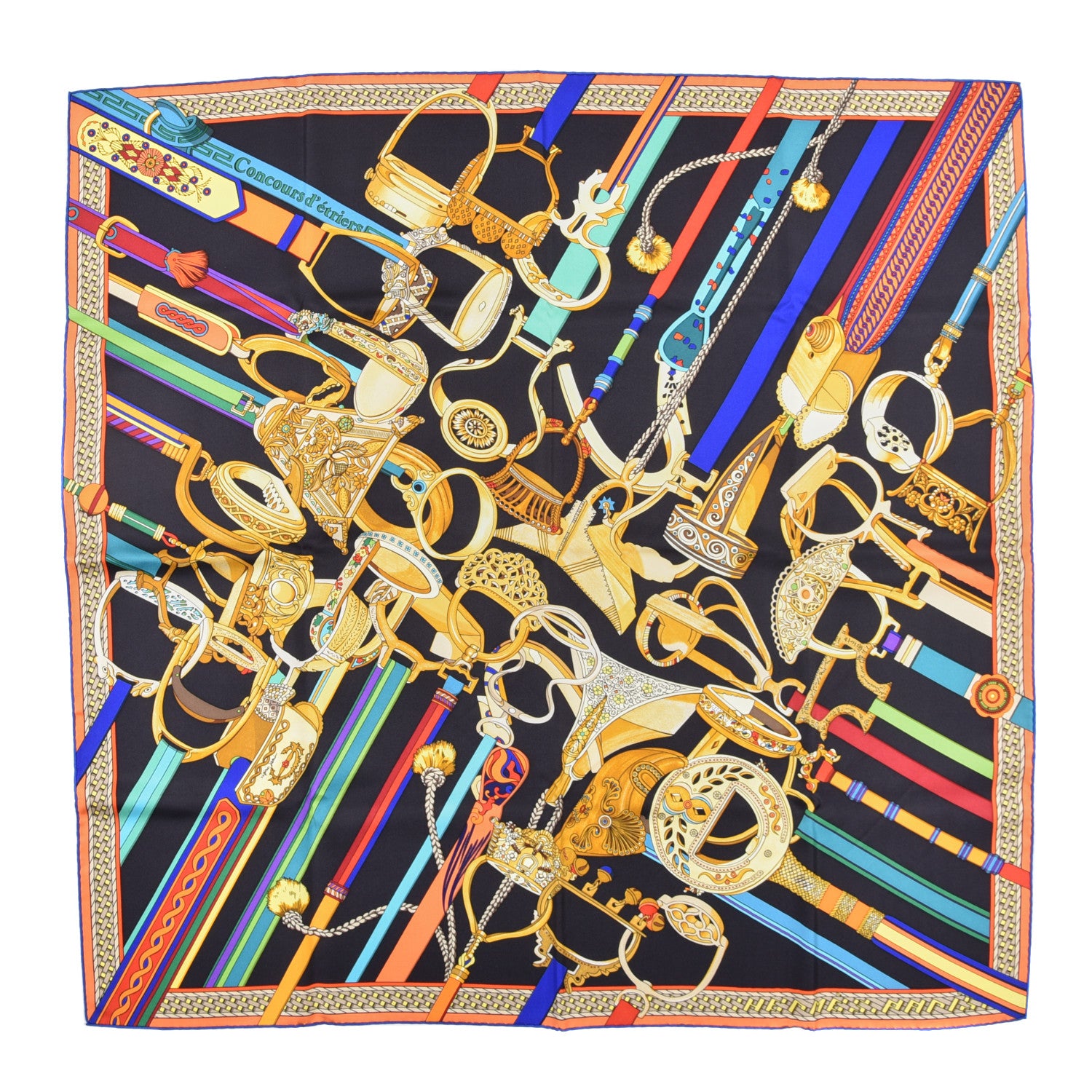 Hermes Silk Concours D'Etriers Scarf 90 1 of 5
