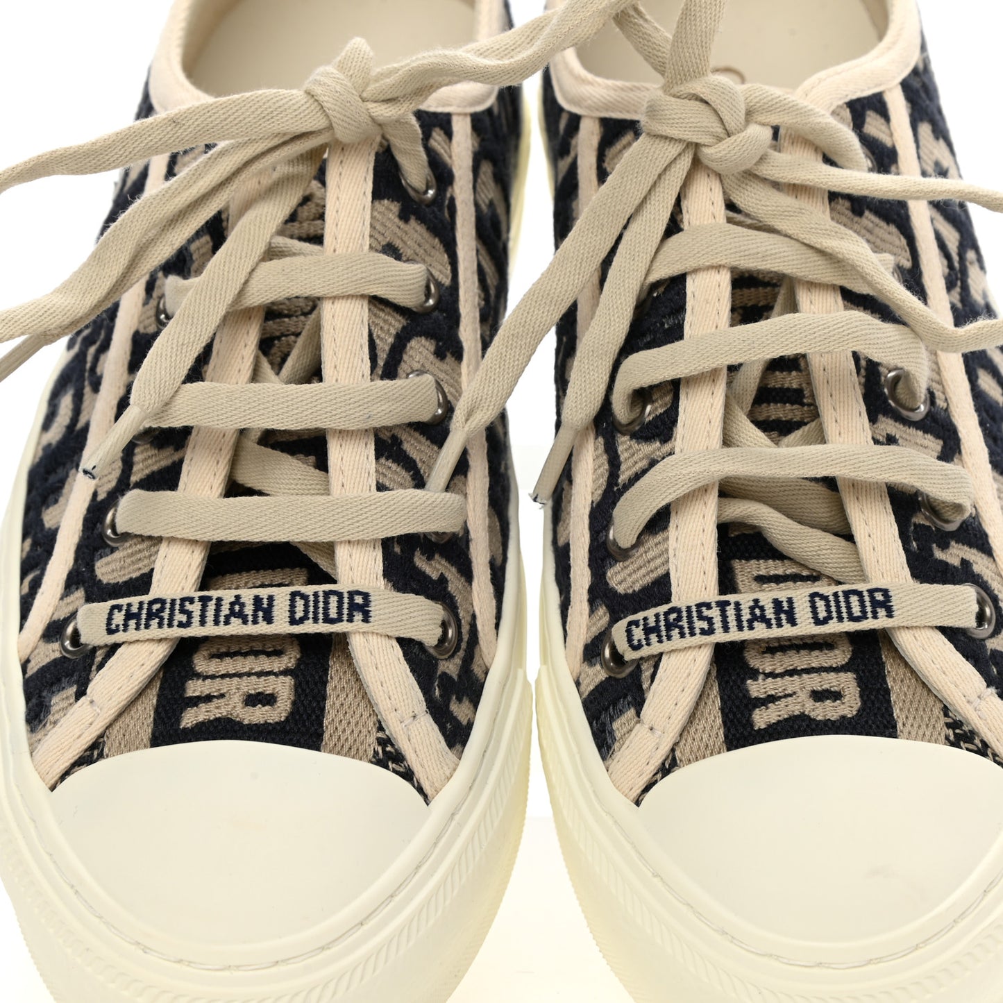 Canvas Oblique Walk'N'Dior Low Top Sneakers 35 Deep Blue