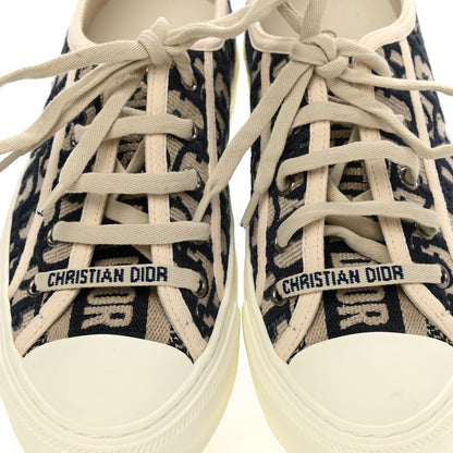 Christian Dior Canvas Oblique Walk'N'Dior Low Top Sneakers 35 Deep Blue 10 of 10