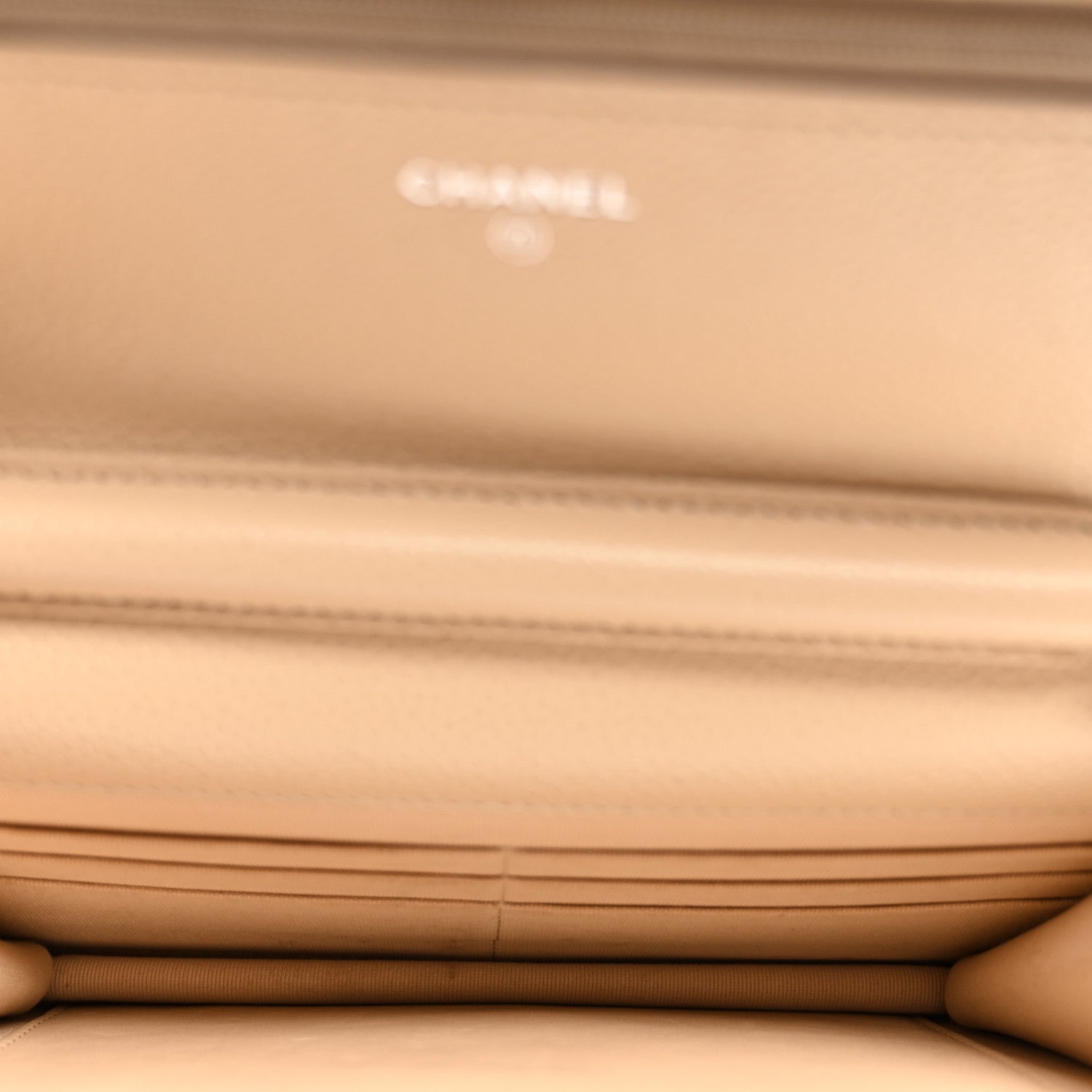 Chanel Caviar Quilted Wallet on Chain WOC Beige 5 of 12